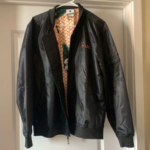 Men’s black Lrg bomber jacket!
